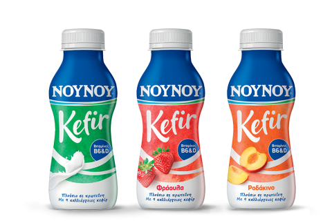 ΝΟΥΝΟΥ Kefir 300 ml σε τρεις γεύσεις: λευκό, φράουλα, ροδάκινο 